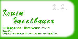 kevin haselbauer business card